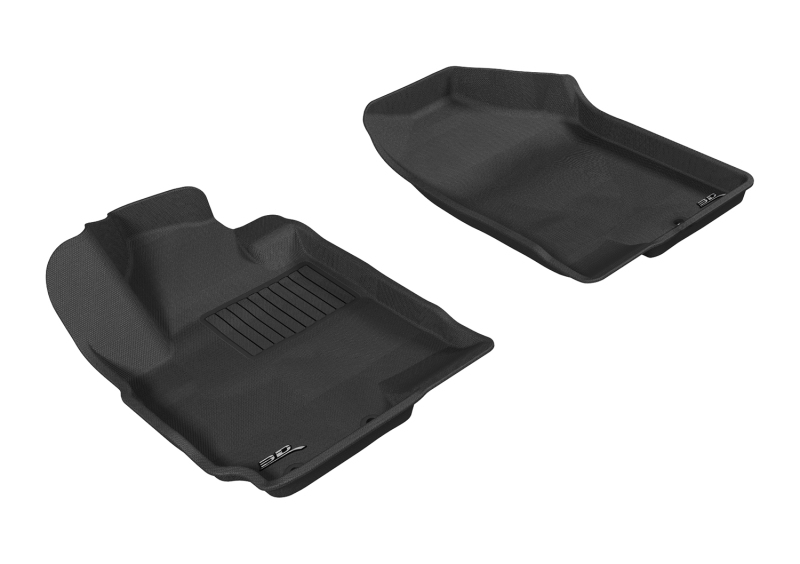 Kia Soul Floor Mats - Front - 3D MAXpider - Kagu - Gray - `10-`13